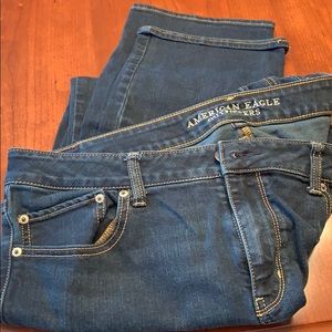 American Eagle dark wash straight jeans